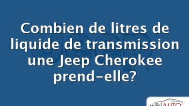 Combien de litres de liquide de transmission une Jeep Cherokee prend-elle?
