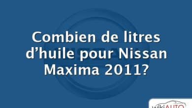 Combien de litres d’huile pour Nissan Maxima 2011?