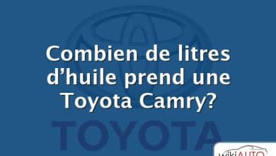 Combien de litres d’huile prend une Toyota Camry?