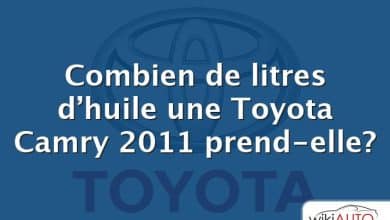 Combien de litres d’huile une Toyota Camry 2011 prend-elle?