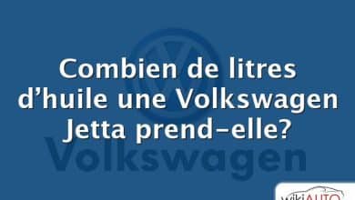 Combien de litres d’huile une Volkswagen Jetta prend-elle?