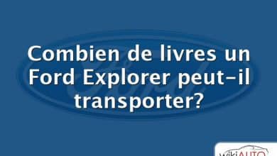 Combien de livres un Ford Explorer peut-il transporter?