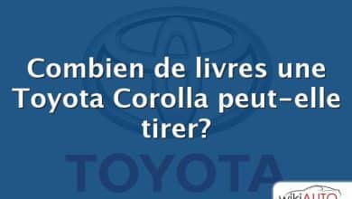 Combien de livres une Toyota Corolla peut-elle tirer?