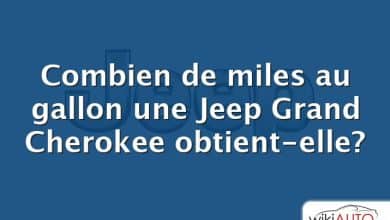 Combien de miles au gallon une Jeep Grand Cherokee obtient-elle?