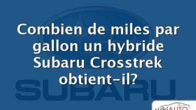 Combien de miles par gallon un hybride Subaru Crosstrek obtient-il?