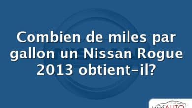 Combien de miles par gallon un Nissan Rogue 2013 obtient-il?