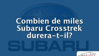 Combien de miles Subaru Crosstrek durera-t-il?