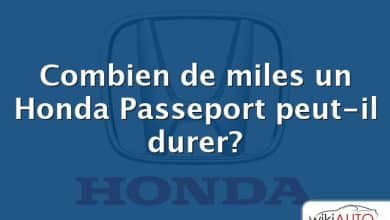 Combien de miles un Honda Passeport peut-il durer?
