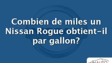 Combien de miles un Nissan Rogue obtient-il par gallon?