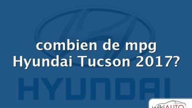 combien de mpg Hyundai Tucson 2017?