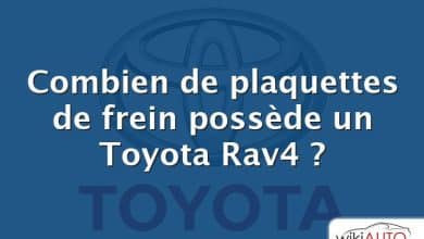 Combien de plaquettes de frein possède un Toyota Rav4 ?