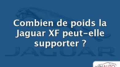 Combien de poids la Jaguar XF peut-elle supporter ?