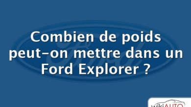 Combien de poids peut-on mettre dans un Ford Explorer ?