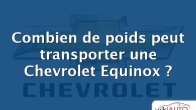 Combien de poids peut transporter une Chevrolet Equinox ?