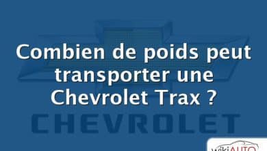 Combien de poids peut transporter une Chevrolet Trax ?