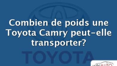 Combien de poids une Toyota Camry peut-elle transporter?