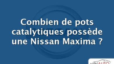 Combien de pots catalytiques possède une Nissan Maxima ?