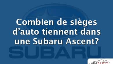 Combien de sièges d’auto tiennent dans une Subaru Ascent?