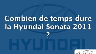 Combien de temps dure la Hyundai Sonata 2011 ?