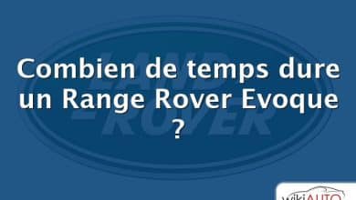 Combien de temps dure un Range Rover Evoque ?