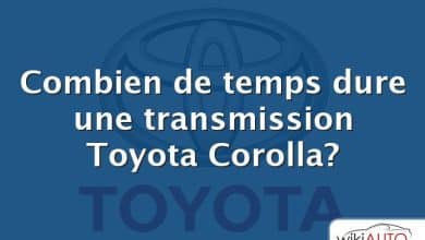 Combien de temps dure une transmission Toyota Corolla?