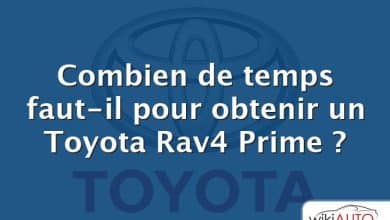 Combien de temps faut-il pour obtenir un Toyota Rav4 Prime ?