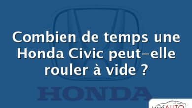 Combien de temps une Honda Civic peut-elle rouler à vide ?