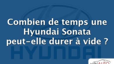 Combien de temps une Hyundai Sonata peut-elle durer à vide ?