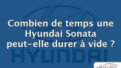 Combien de temps une Hyundai Sonata peut-elle durer à vide ?