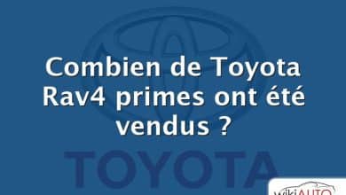 Combien de Toyota Rav4 primes ont été vendus ?