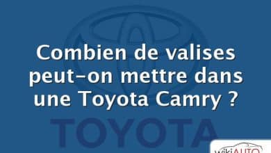 Combien de valises peut-on mettre dans une Toyota Camry ?