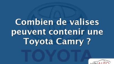 Combien de valises peuvent contenir une Toyota Camry ?