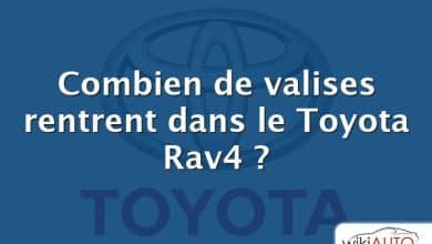 Combien de valises rentrent dans le Toyota Rav4 ?