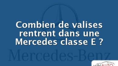 Combien de valises rentrent dans une Mercedes classe E ?