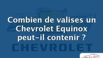 Combien de valises un Chevrolet Equinox peut-il contenir ?