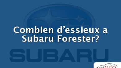 Combien d’essieux a Subaru Forester?