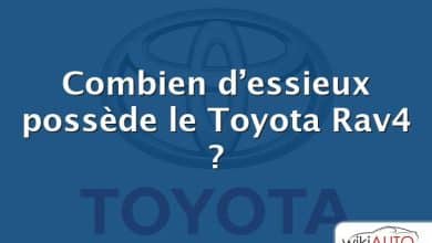 Combien d’essieux possède le Toyota Rav4 ?