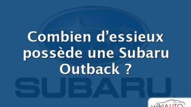 Combien d’essieux possède une Subaru Outback ?