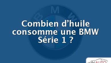 Combien d’huile consomme une BMW Série 1 ?