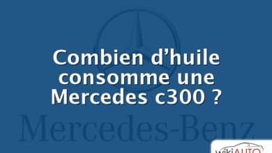 Combien d’huile consomme une Mercedes c300 ?