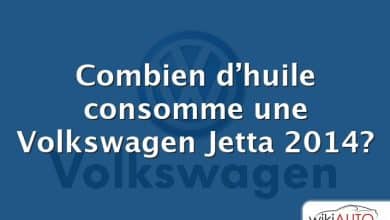 Combien d’huile consomme une Volkswagen Jetta 2014?