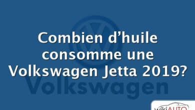 Combien d’huile consomme une Volkswagen Jetta 2019?