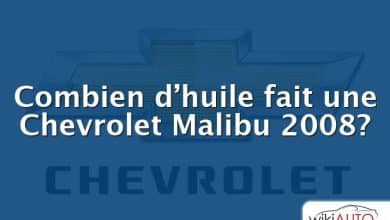 Combien d’huile fait une Chevrolet Malibu 2008?