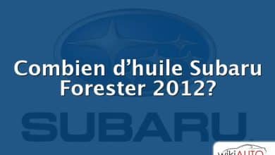 Combien d’huile Subaru Forester 2012?