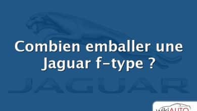 Combien emballer une Jaguar f-type ?