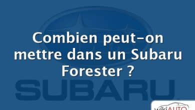 Combien peut-on mettre dans un Subaru Forester ?