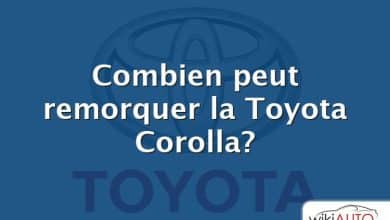 Combien peut remorquer la Toyota Corolla?