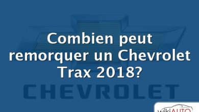 Combien peut remorquer un Chevrolet Trax 2018?