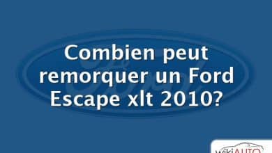 Combien peut remorquer un Ford Escape xlt 2010?