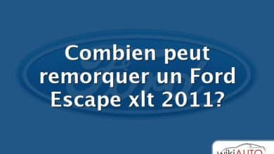 Combien peut remorquer un Ford Escape xlt 2011?